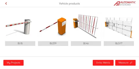 Automatic Systems app: the products in the vehicle category