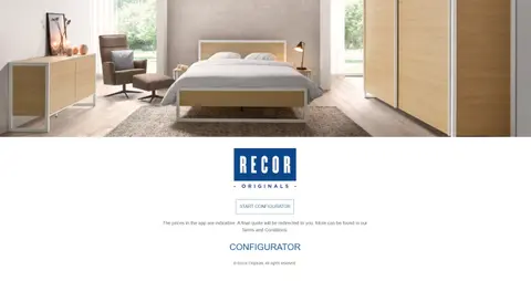 Recor Originals web app: The loading splash screen